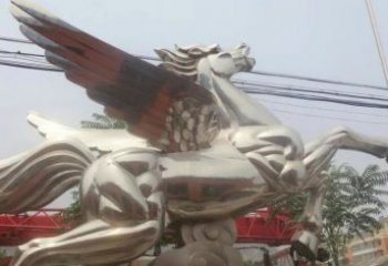 北京流畅优美的不锈钢飞马雕塑