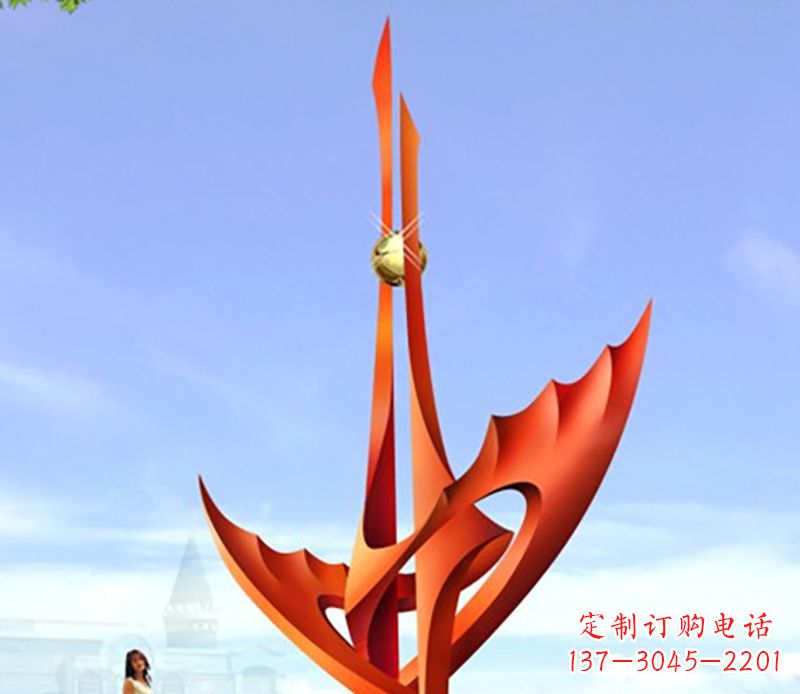 北京不锈钢火炬抽象雕塑