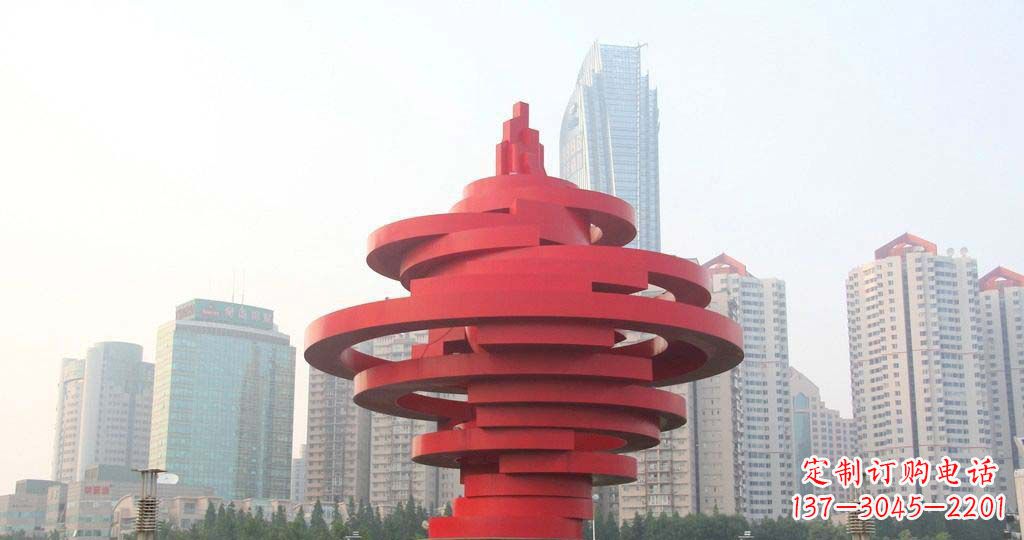 北京广场不锈钢火炬景观雕塑1