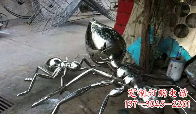 北京中领雕塑|不锈钢蚂蚁雕塑