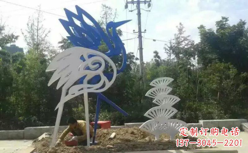 北京广场抽象天鹅动物不锈钢雕塑