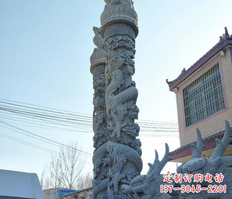 北京广场大理石盘龙柱景观石雕