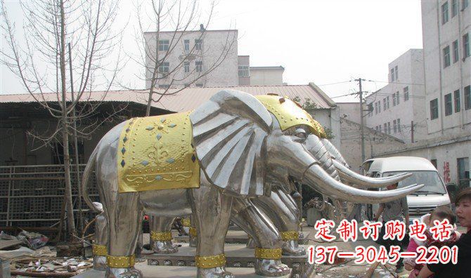 北京巨大不锈钢大象雕塑