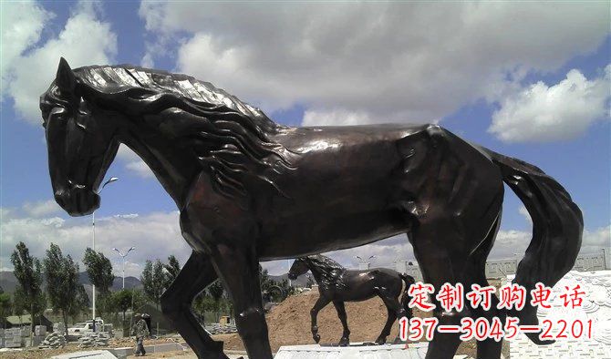 北京广场马动物铜雕 (3)