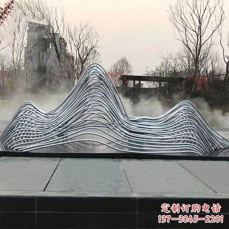 北京专业定制不锈钢假山雕塑