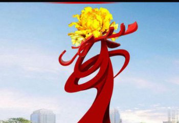 北京欣赏静谧的雕塑之美：不锈钢牡丹花雕塑