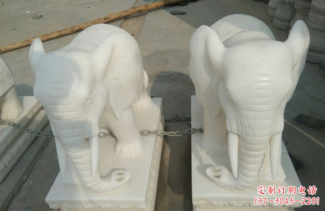 北京汉白玉大象雕塑是中领雕塑定制厂家的精品作…