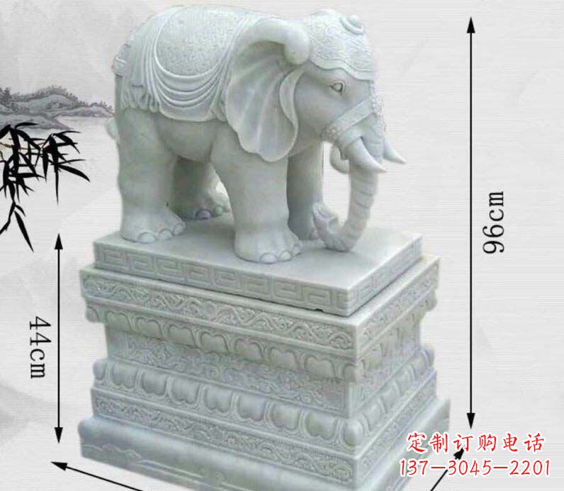 北京令人惊叹的汉白玉大象门口雕塑