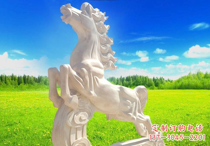 北京汉白玉广场奔马石雕