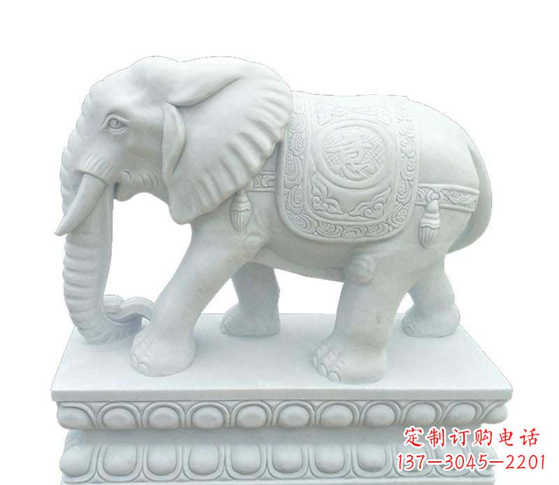 北京华丽之美,汉白玉大象雕塑