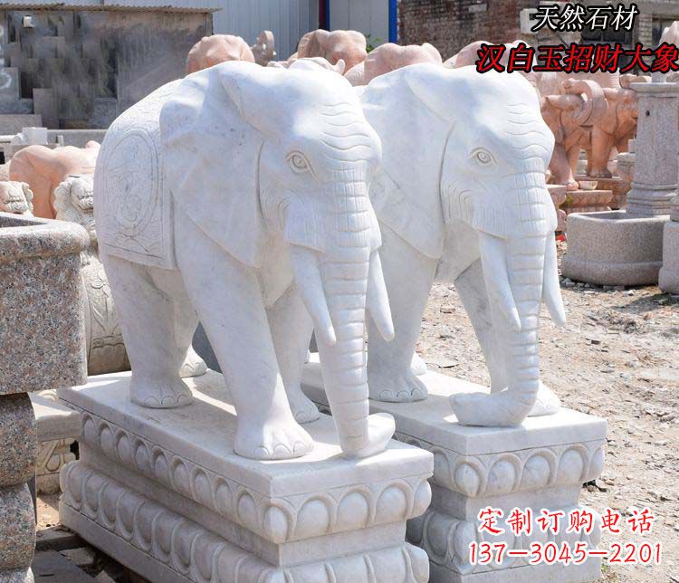 北京汉白玉大象雕塑由中领雕塑定制,是一款华丽…