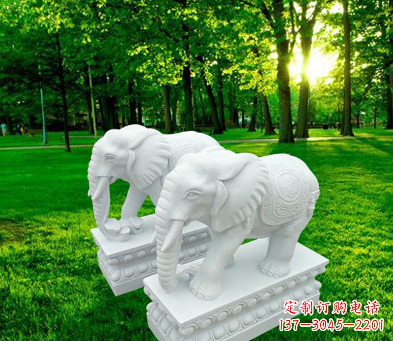 北京山水万古传统招财大象雕塑