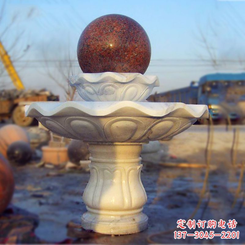 北京全新技艺!汉白玉石风水球雕塑,蕴藏吉祥能量