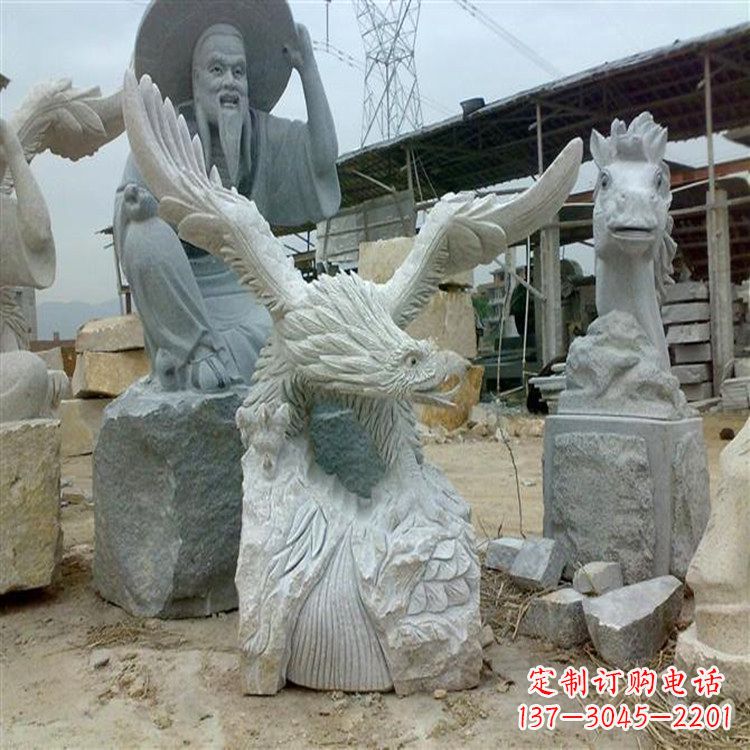 北京花岗岩老鹰石雕,精美壮观!
