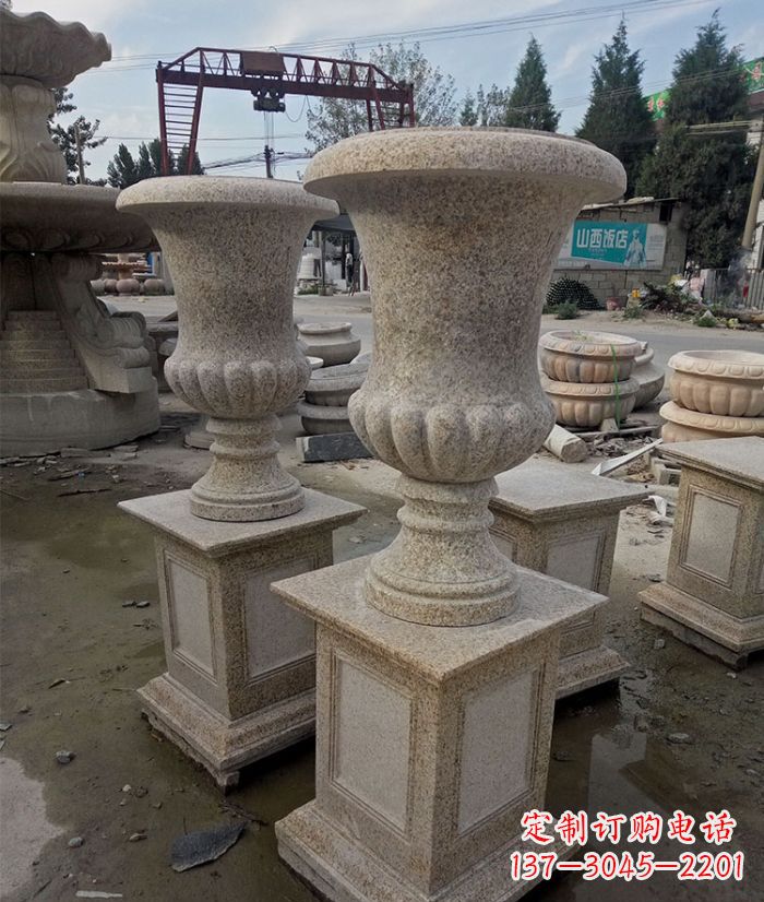 北京花岗岩欧式花钵花盆雕塑