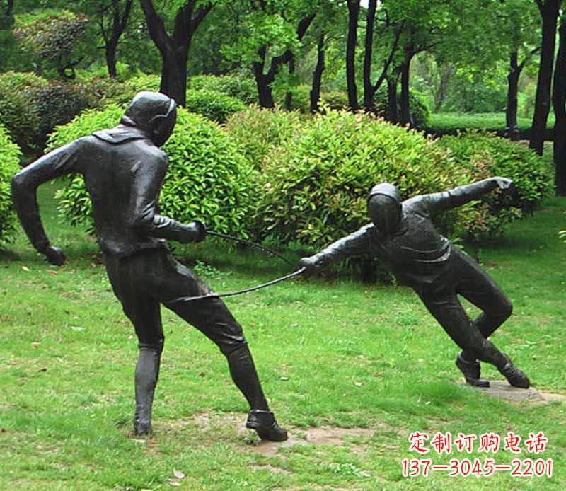 北京铜雕艺术,精美运动员雕塑