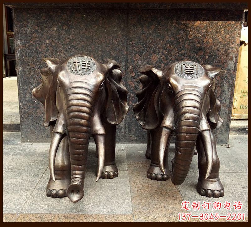 北京传承文化铸就完美雕塑——吉祥大象铜雕