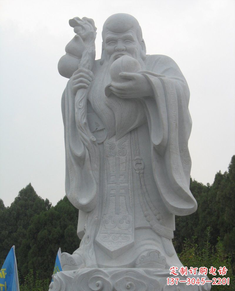 北京大理石老寿星雕塑,重现传统文化的美好