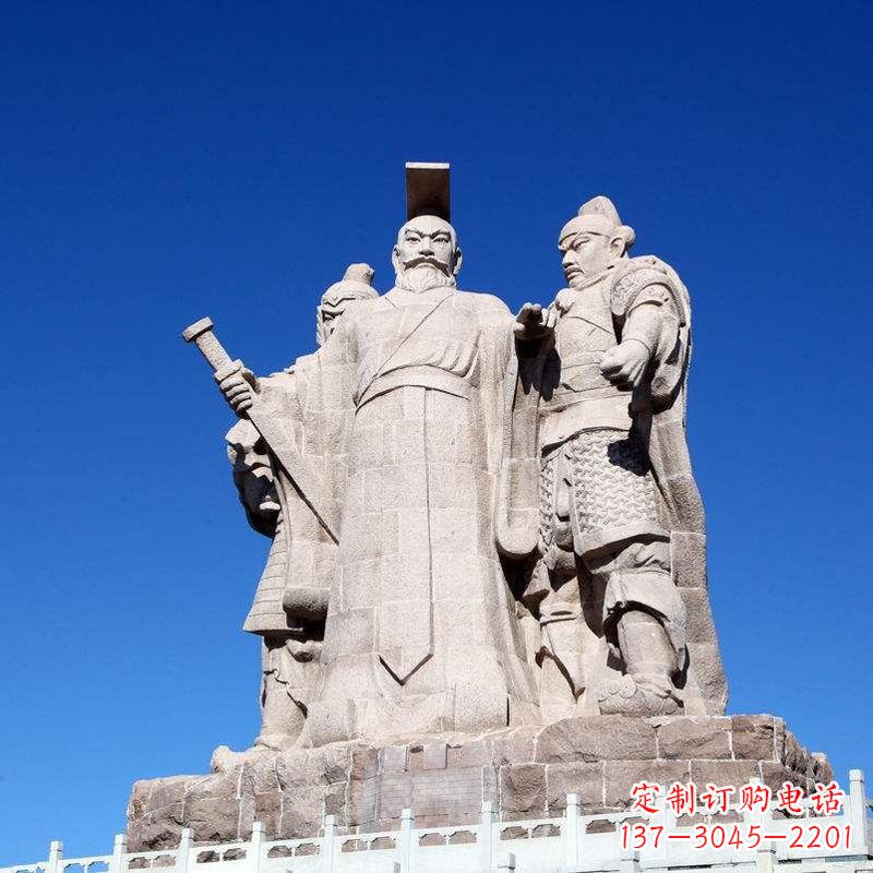北京精美绝伦的汉武帝刘彻大型石雕景观雕塑