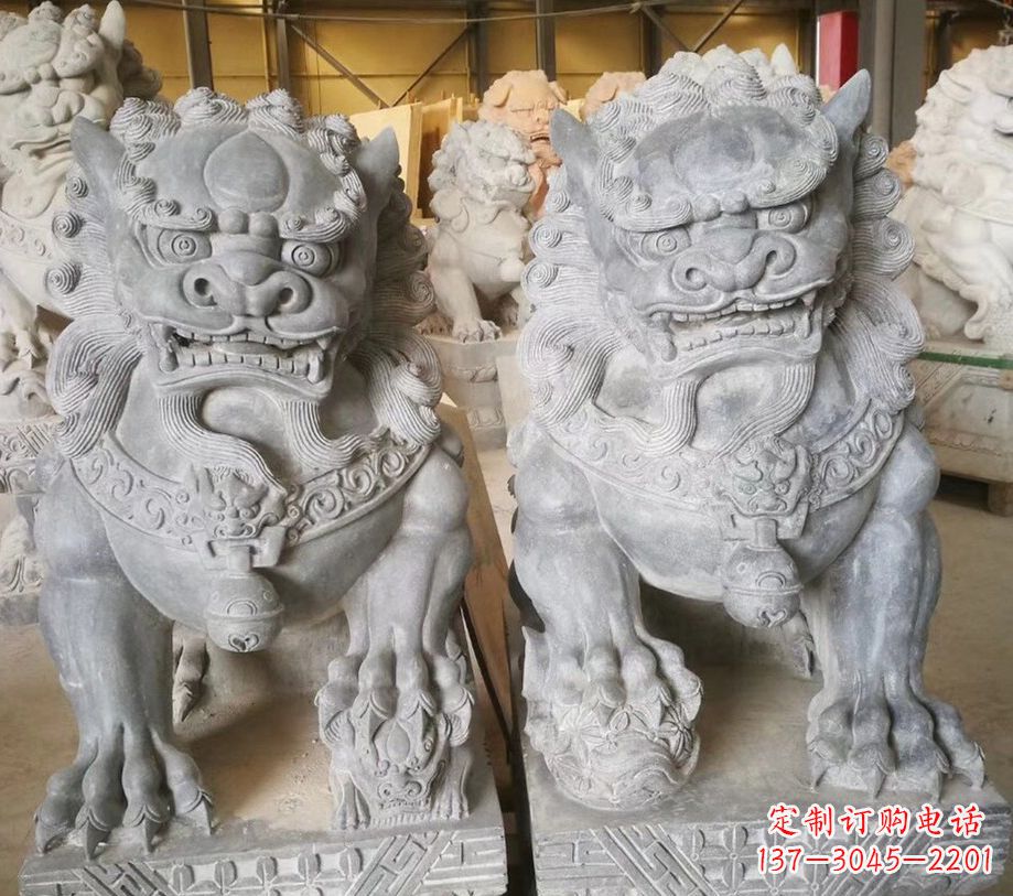 北京景区南方石狮子石雕 (3)
