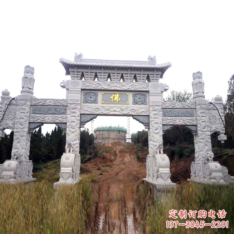 北京景区入口石牌坊