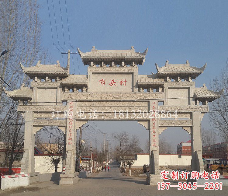 北京景区三门七楼石雕牌坊——精美绝伦的牌坊雕塑