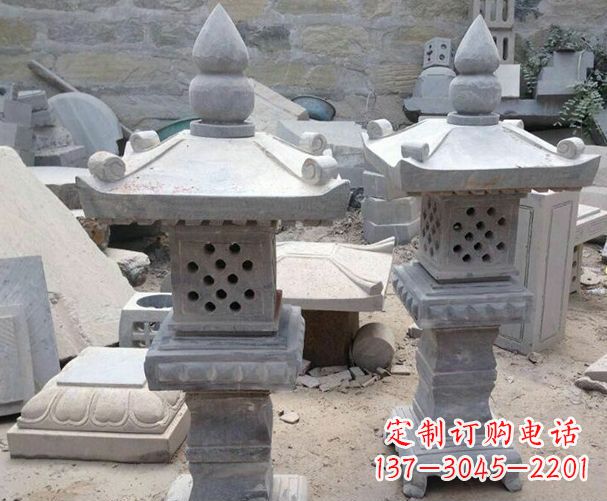 北京酒店景观镂空石灯石雕