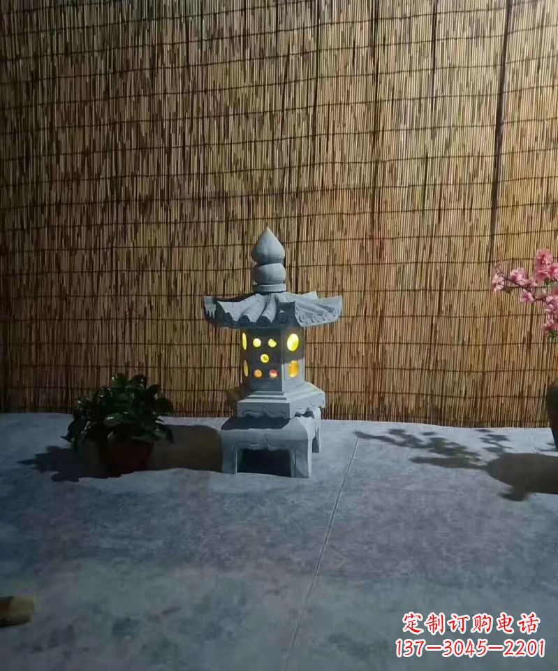 北京专业设计、制作酒店石灯雕塑
