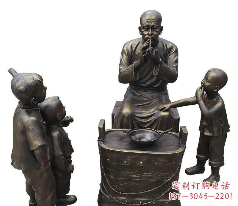 北京尊贵的儿童铜雕糖人