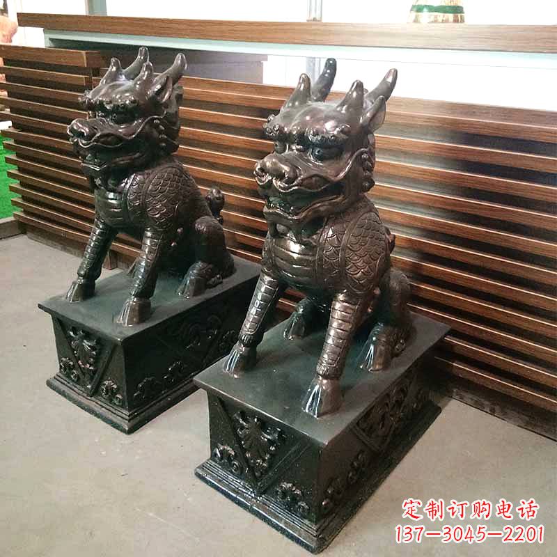 北京饰你家门口的瑞祥麒麟雕塑