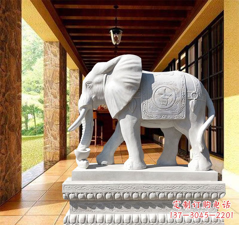 北京领雕塑:打造经典石雕大象
