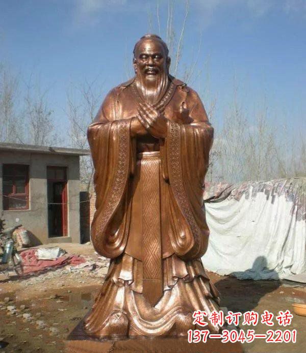北京孔子古代名人铜雕