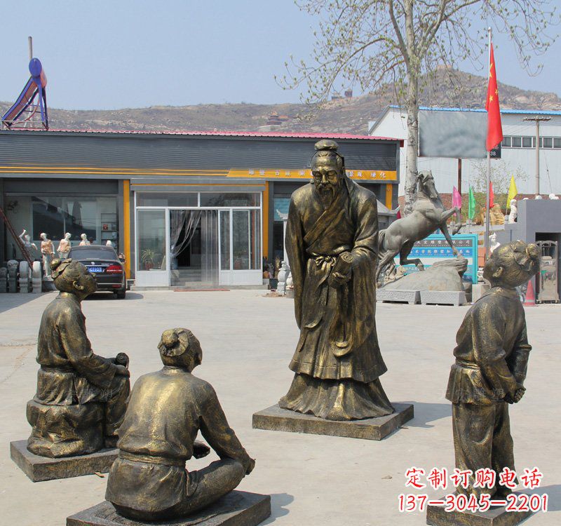 北京经典孔子雕塑,悠久文化传承