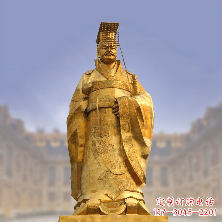 北京秦始皇铜雕塑,传承历史荣耀