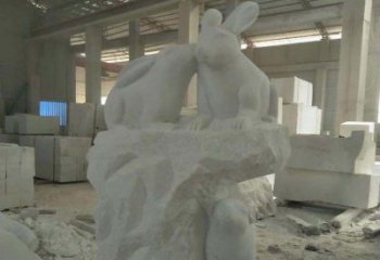 北京精美的中国古典生肖兔雕塑