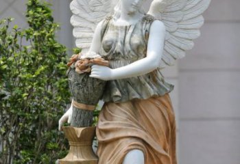 北京精致高雅的汉白玉天使雕塑