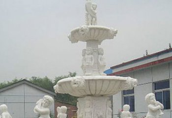 北京汉白玉天使大型喷泉石雕