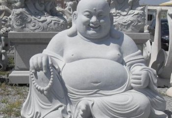 北京精美高雅的汉白玉弥勒佛雕像