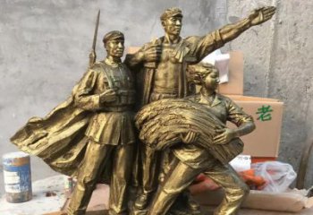 北京中领雕塑精心打造的红军战士铜雕
