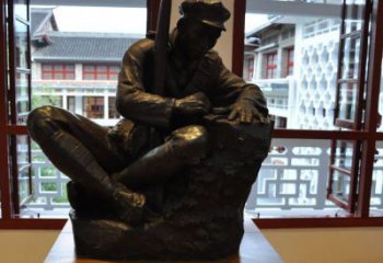 北京铜雕红军战士纪念雕塑，烈士镌刻永恒记忆