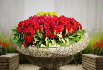 北京花岗岩小区景观花盆雕塑：精美艺术设计