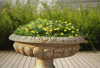 北京花岗岩园林石花盆雕塑