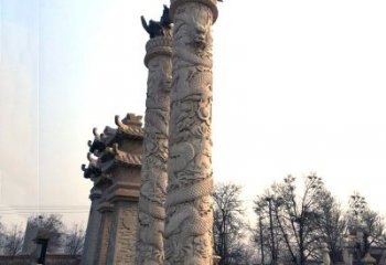 北京精致精美的华表柱石雕