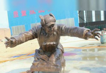 北京黄继光校园英雄铜雕：传承伟大精神