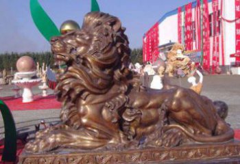 北京汇丰西洋狮子铜雕，精美华贵