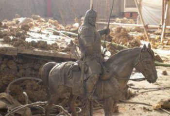 北京精心打造的古典骑马铜雕