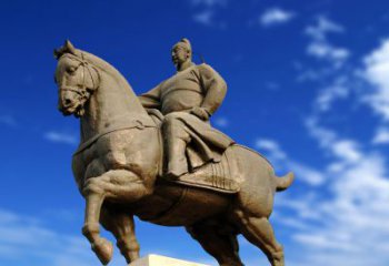 北京领雕塑正大光明：李世民骑马景观雕塑