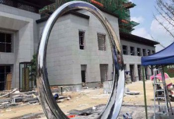 北京镜面圆环不锈钢雕塑112