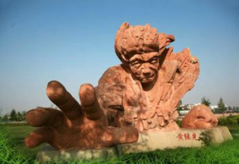 北京中领雕塑-为抗战英雄黄继光献礼的石雕景观雕塑