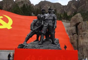 北京狼牙山五壮士烈士铜雕，永载革命先烈光辉